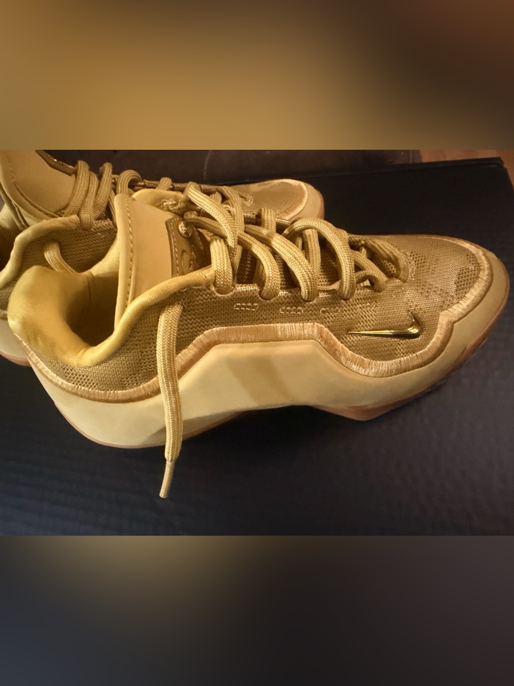 Women’s Gold Low-Top Athletic Sneakers - Nike